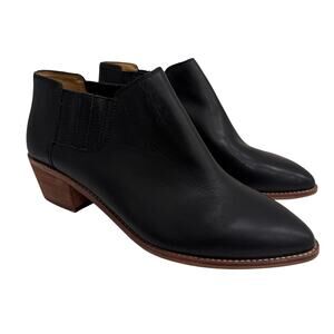 Madewell Women’s Size 9 Sonia Chelsea Boots Black Leather Ankle Booties Casual